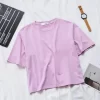 Ethica fashion store Women Fashion Casua Loose Short Sleeve Crop T-Shirt