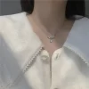 Women Exquisite Zircon Wing Moonstone Pendant Necklace