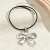 Women Fashion Exaggerated Metal Large Flower Necklace