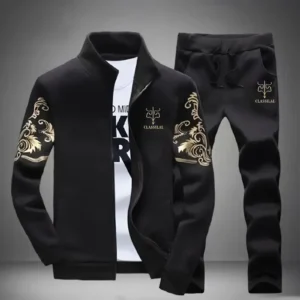 Men'S Casual Sports Outfit Set With Floral Print