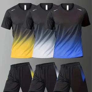6pcs Combo Men'S Summer Basketball Training Running Set