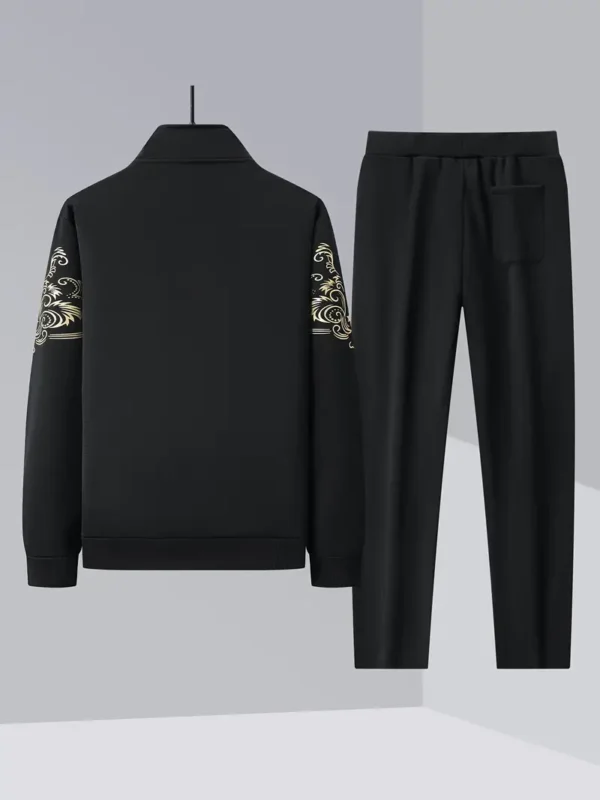 Men'S Casual Sports Outfit Set With Floral Print - Image 3