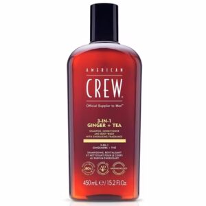 American Crew 3-IN-1 Ginger + Tea Shampoo, Conditioner and Body Wash 15.2 Fl Oz