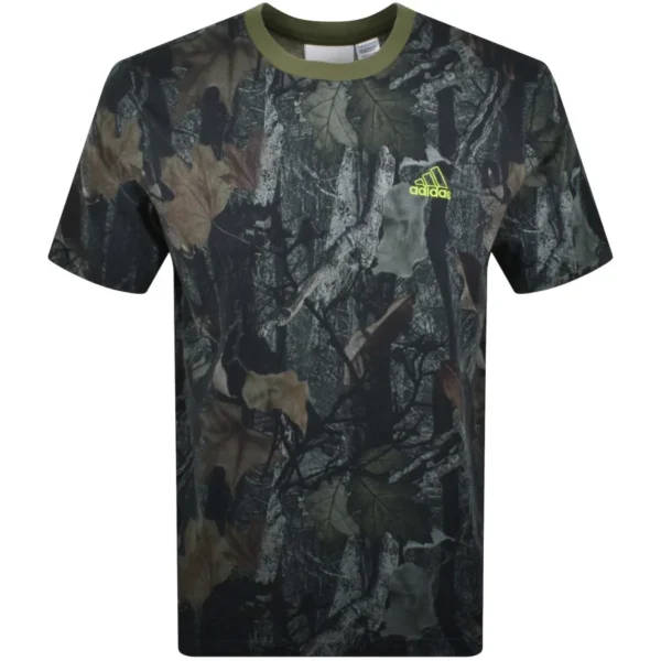 adidas Sportswear Camouflage T Shirt Green