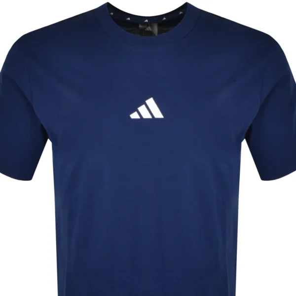adidas Sportswear Three Stripes T Shirt Blue - Image 4