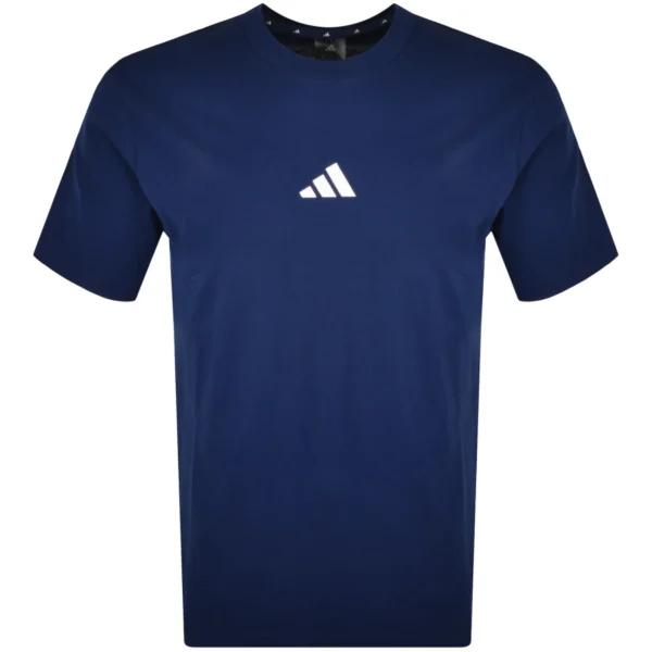 adidas Sportswear Three Stripes T Shirt Blue - Image 5