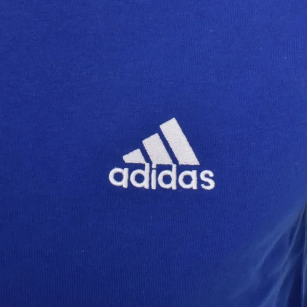 adidas Sportswear Essentials 3 Stripe T Shirt Blue - Image 2