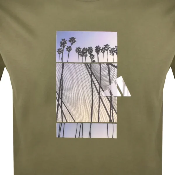 adidas Sportswear Lens Loose Fit T Shirt Green - Image 3