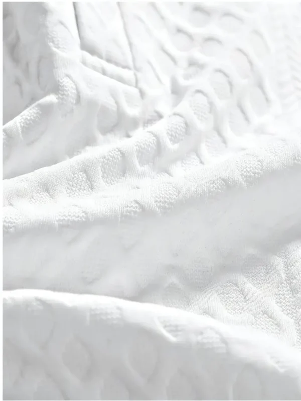 [Best-selling T-shirt] Two-piece Set Short Sleeve Men's Best-selling Textured White Shorts T-shirt - Image 2