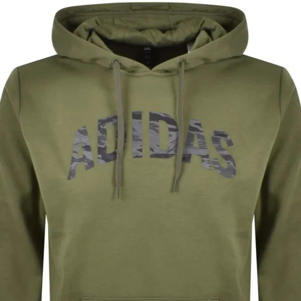 adidas Sportswear Camo Logo Hoodie Green - Image 4